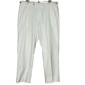 Bamford Mens Size 40X 31 Trousers Ivory Chinos Straight Leg